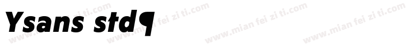 Ysans std字体转换